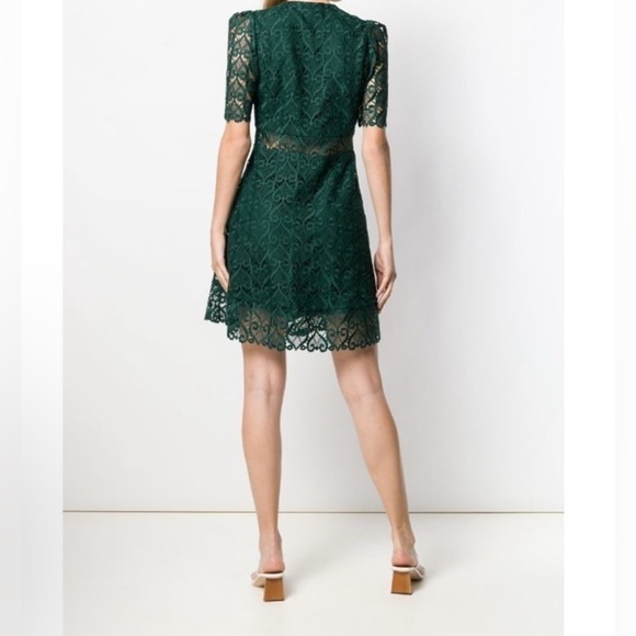 Sandro Hearty Lace Fit & Flare Cocktail Dress Medium - Picture 5 of 16